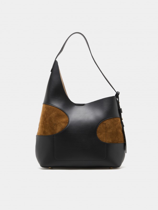 Two-tone shoulder bag