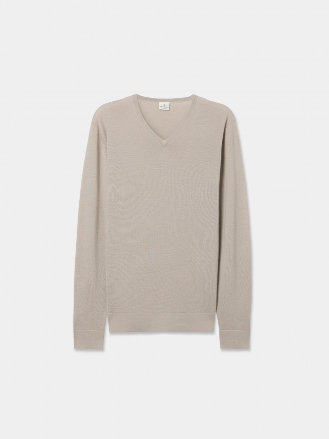 Jersey cuello pico en lana