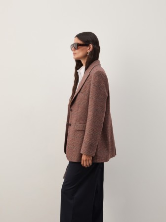 Blazer xadrez com lã Blazer xadrez com lã